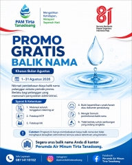PAM Tirta Tanadoang Hadirkan Promo Gratis Balik Nama Pelanggan Selama Bulan Agustus 2026